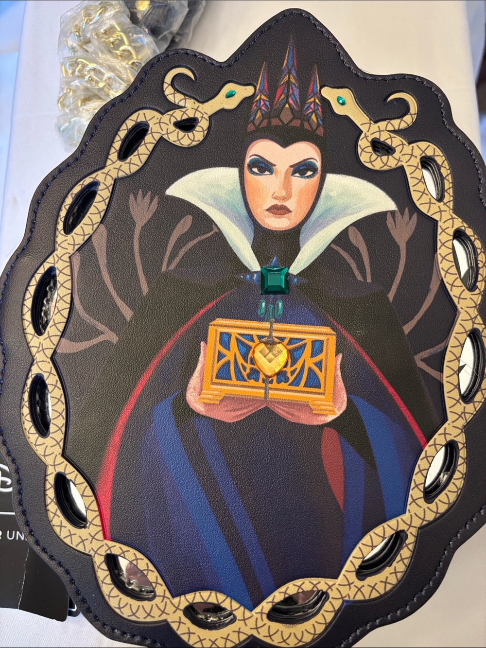 Disney Evil Queen Navy, Black and Gold Decorative Crossbody - Picture 14 of 16